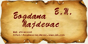 Bogdana Majdevac vizit kartica